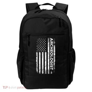 American Flag Archaeologist Funny Archaeology Gift Backpack