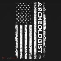 American Flag Archaeologist Funny Archaeology Gift Bucket Hat thumb 4