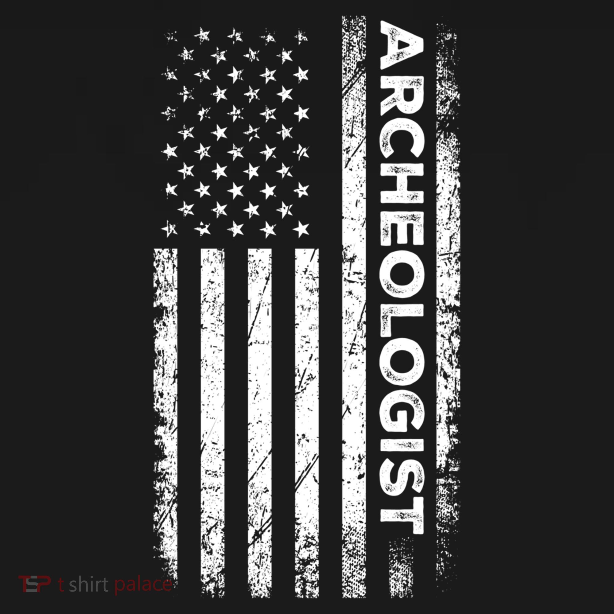 American Flag Archaeologist Funny Archaeology Gift Bucket Hat