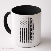 American Flag Archaeologist Funny Archaeology Gift Coffee Mug thumb 0