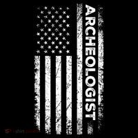 American Flag Archaeologist Funny Archaeology Gift Women's Hoodie thumb 2