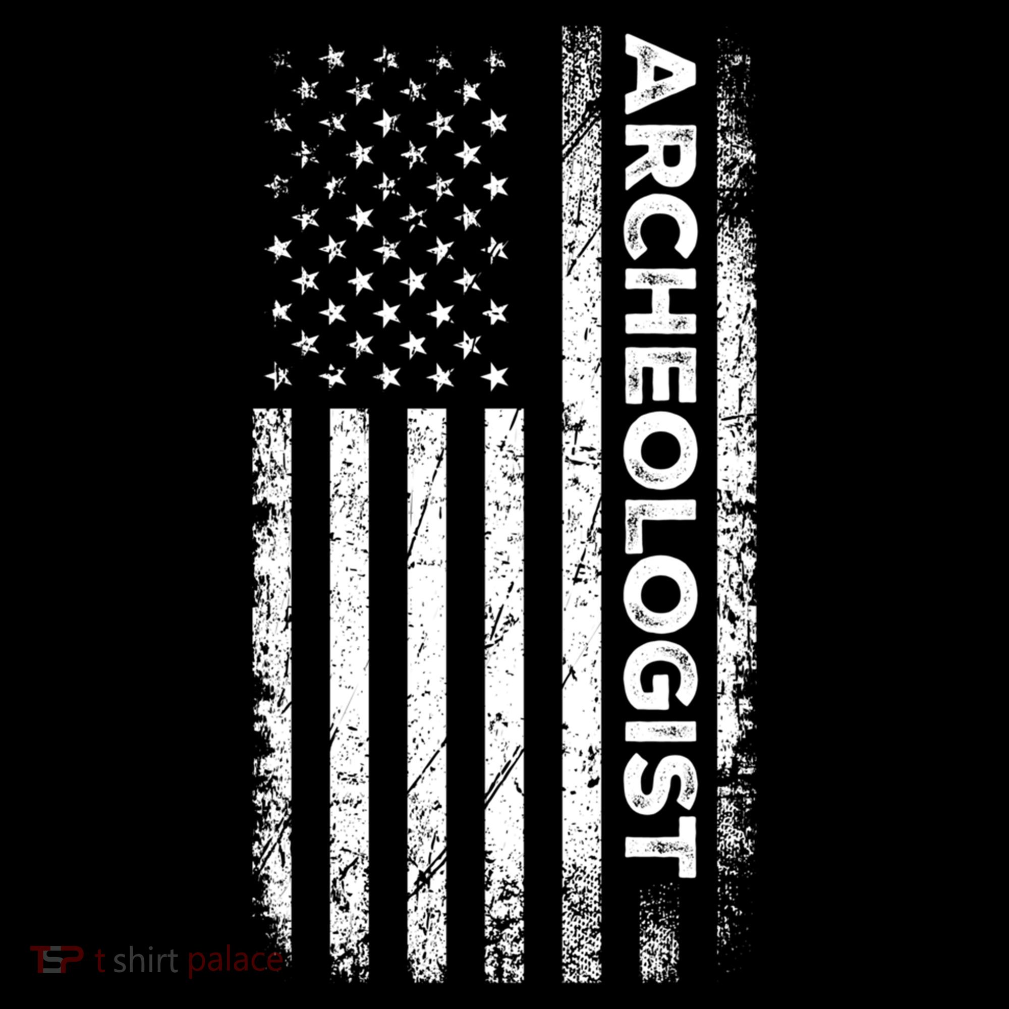 American Flag Archaeologist Funny Archaeology Gift Women's Hoodie