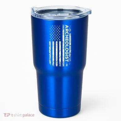 American Flag Archaeologist Funny Archaeology Gift Tumbler