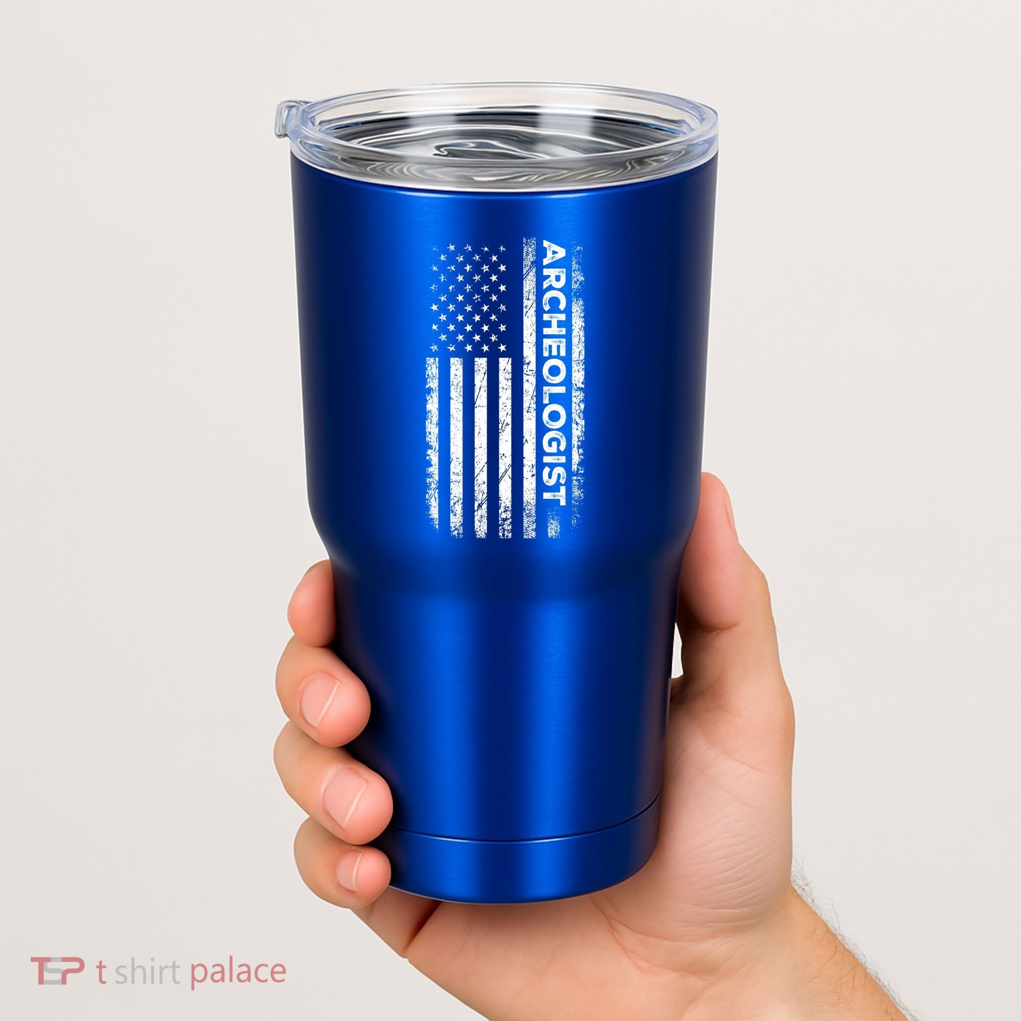 American Flag Archaeologist Funny Archaeology Gift Tumbler
