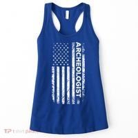 American Flag Archaeologist Funny Archaeology Gift Women's Tank Top thumb 0