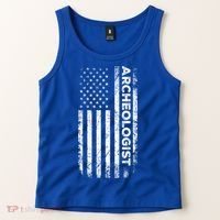 American Flag Archaeologist Funny Archaeology Gift Tank Top thumb 2