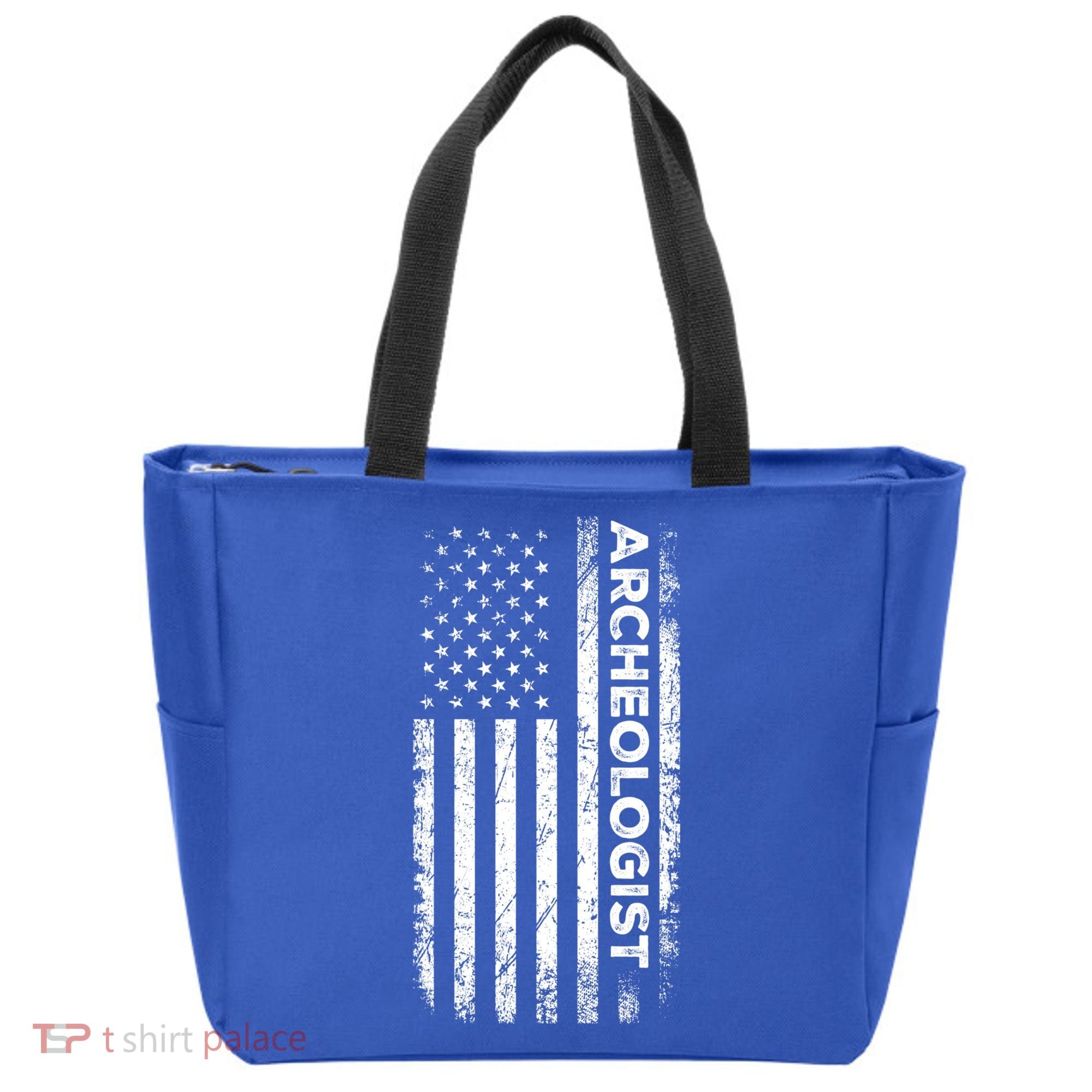 American Flag Archaeologist Funny Archaeology Gift Tote Bag