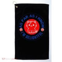 As Far As I Know Im Delightful Cute Kitty Owner Humor Golf Towel thumb 0