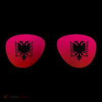 Albania Flag Aviator Sunglasses Coaster thumb 2