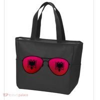 Albania Flag Aviator Sunglasses Tote Bag thumb 3