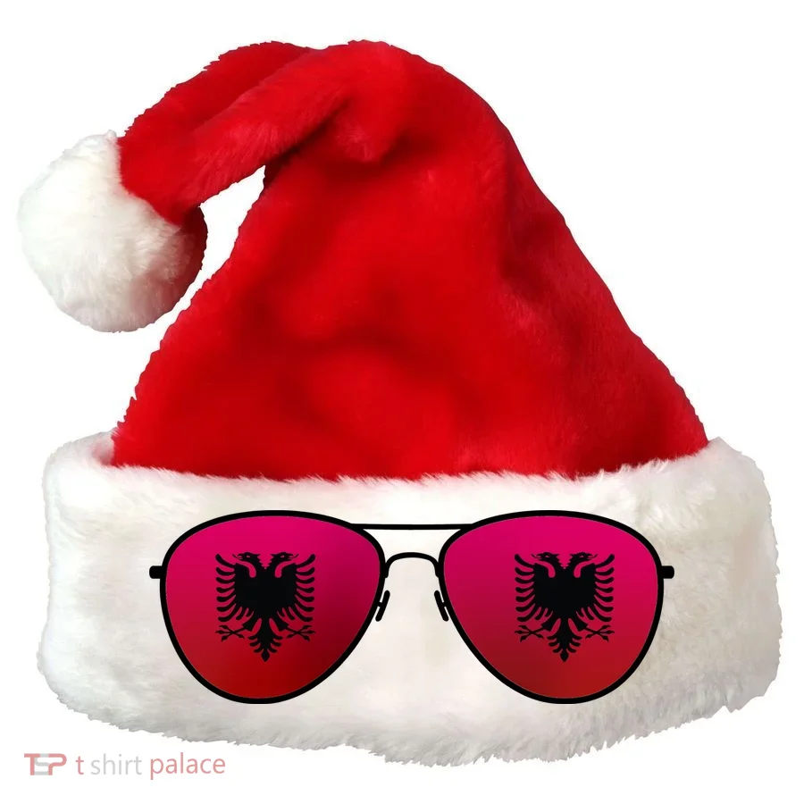 Albania Flag Aviator Sunglasses Santa Hat