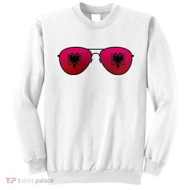 Albania Flag Aviator Sunglasses Sweatshirt