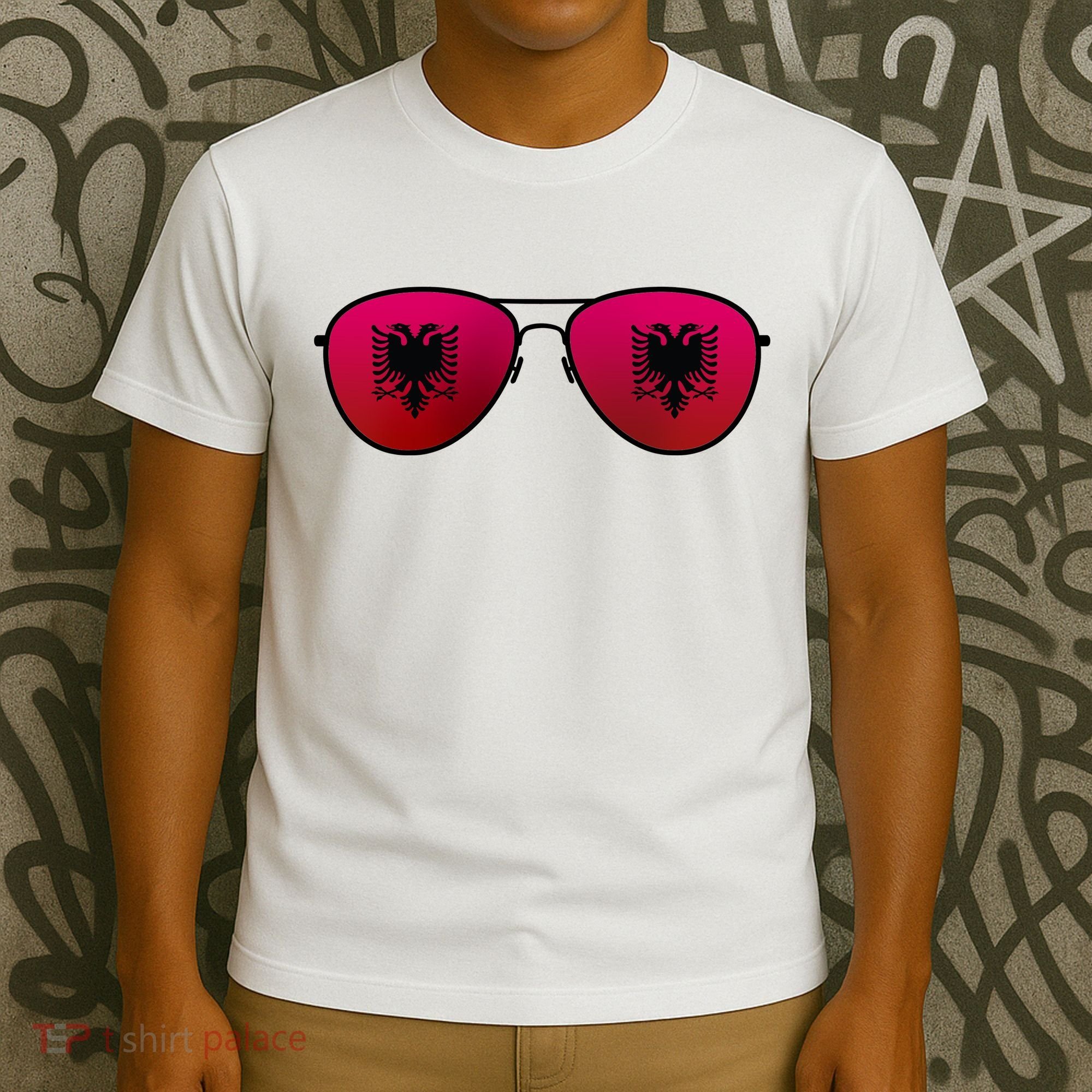 Albania Flag Aviator Sunglasses T-Shirt