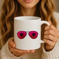 Albania Flag Aviator Sunglasses Coffee Mug thumb 3