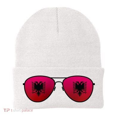 Albania Flag Aviator Sunglasses Beanie