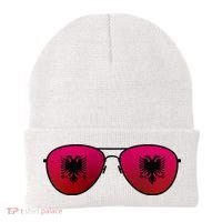 Albania Flag Aviator Sunglasses Beanie thumb 0