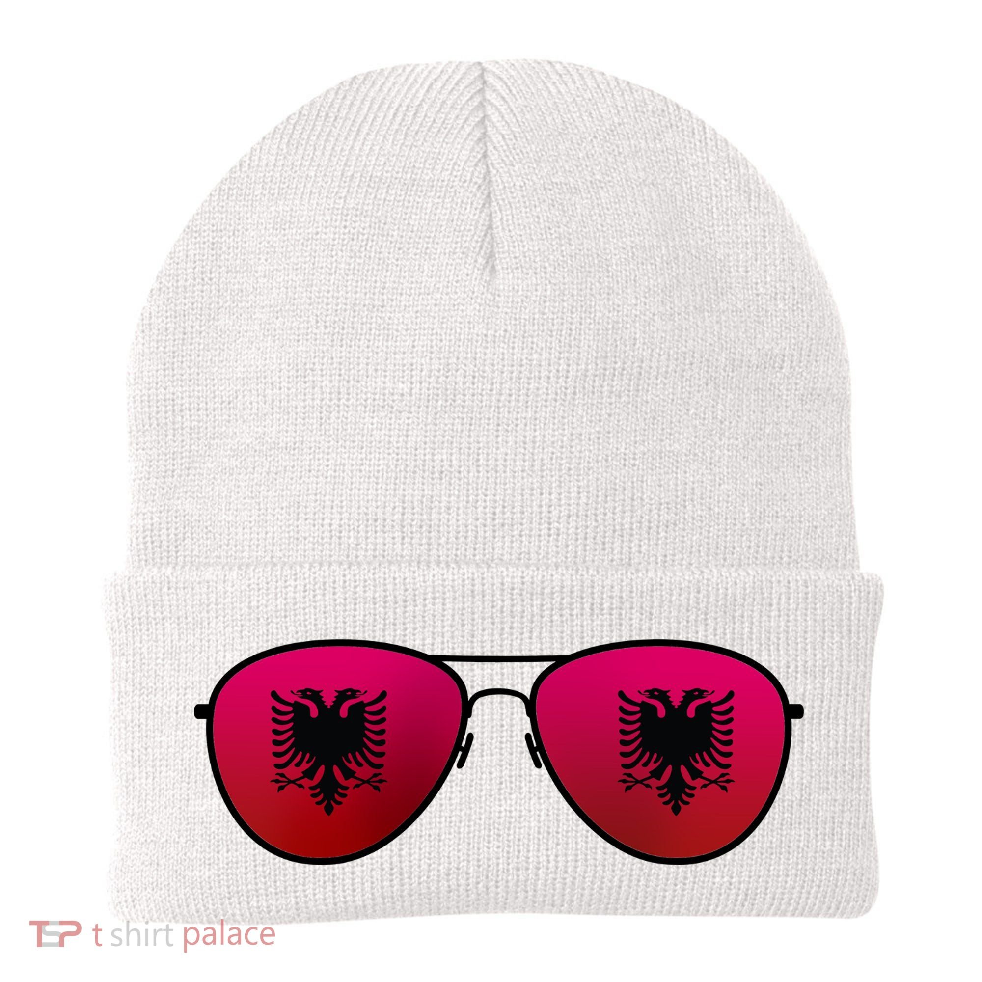 Albania Flag Aviator Sunglasses Beanie
