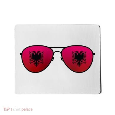 Albania Flag Aviator Sunglasses Mousepad