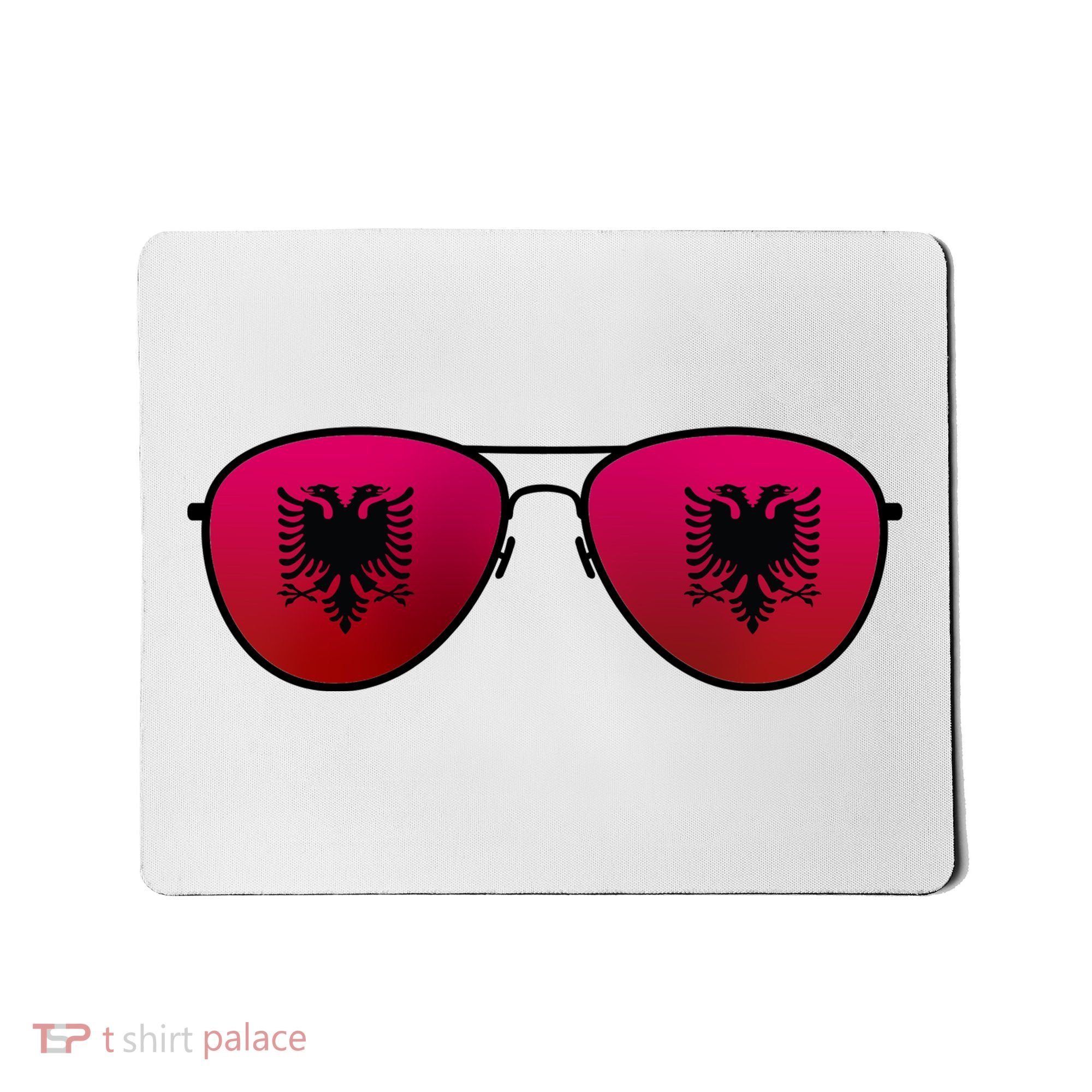 Albania Flag Aviator Sunglasses Mousepad