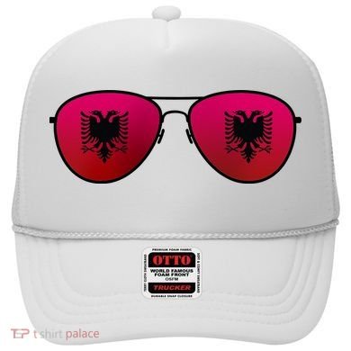 Albania Flag Aviator Sunglasses Hat