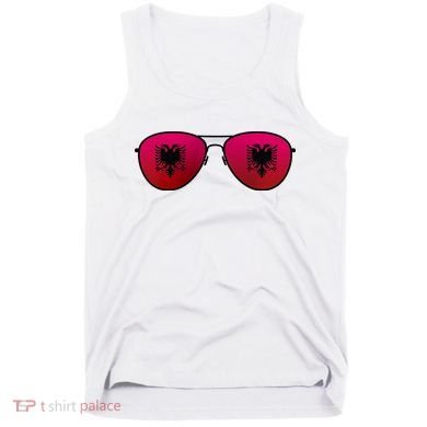 Albania Flag Aviator Sunglasses Tank Top