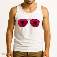 Albania Flag Aviator Sunglasses Tank Top thumb 3