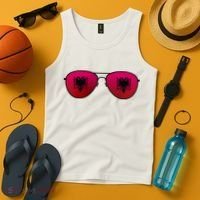 Albania Flag Aviator Sunglasses Tank Top thumb 4
