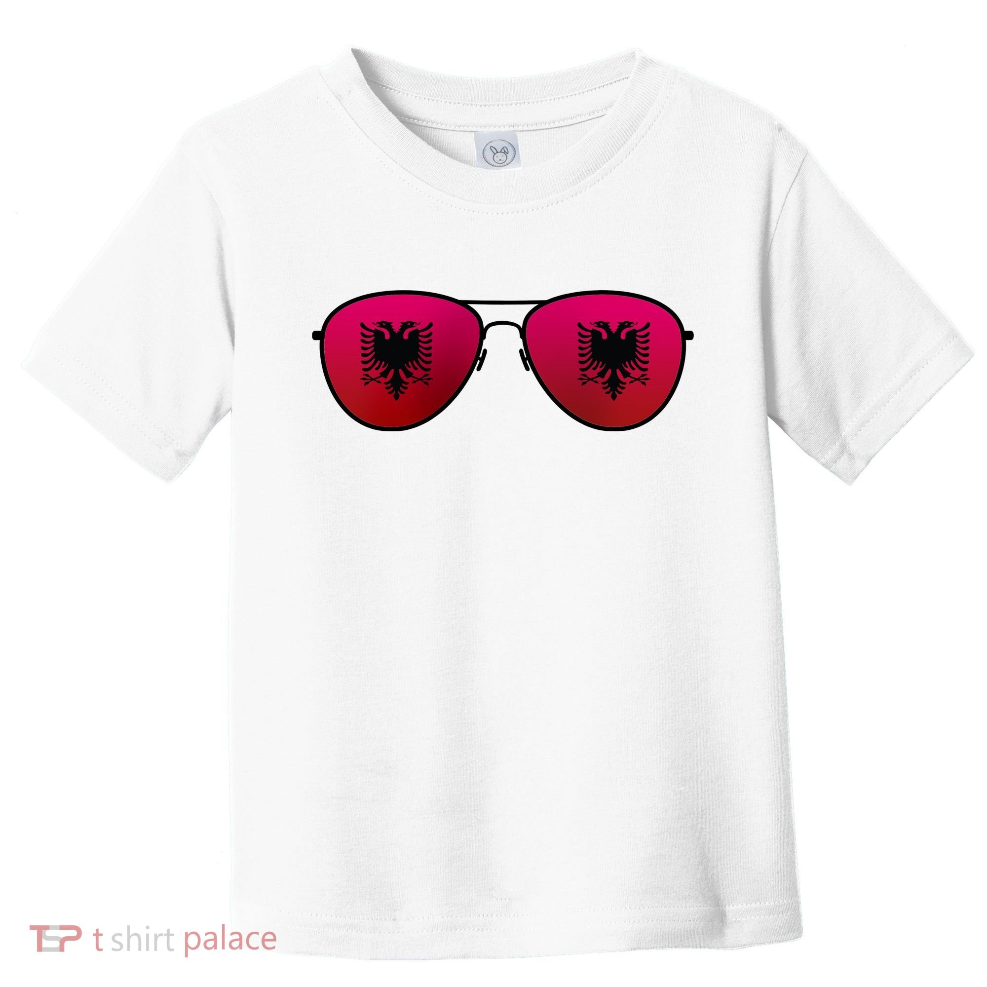 Albania Flag Aviator Sunglasses Toddler T-Shirt