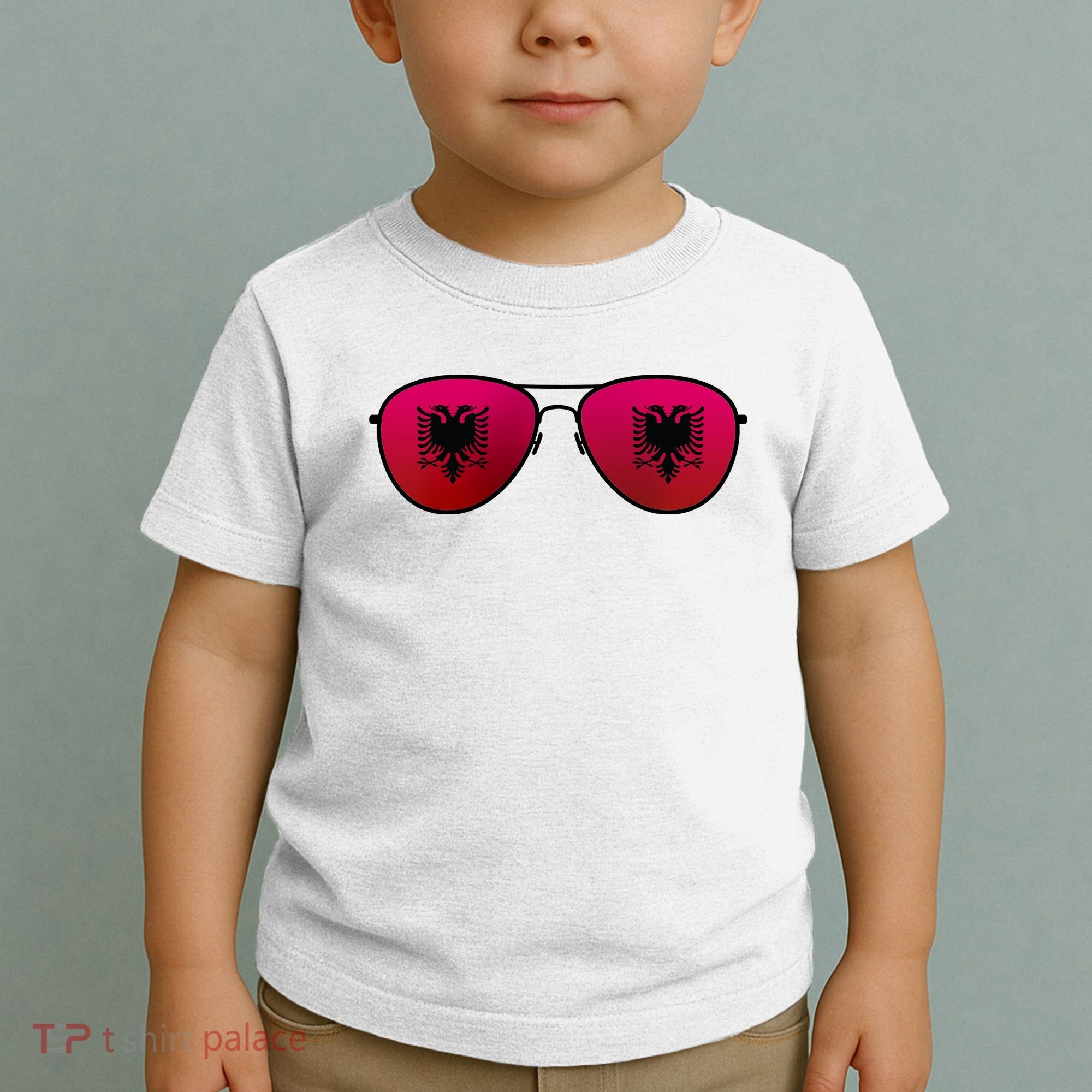 Albania Flag Aviator Sunglasses Toddler T-Shirt