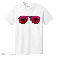 Albania Flag Aviator Sunglasses Kids T-Shirt thumb 0