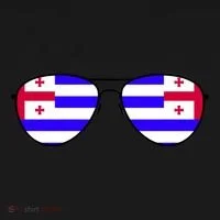 Ajaria Flag Aviator Sunglasses Toddler Hoodie thumb 2