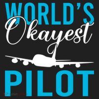 Airplane Flying Aircraft Worlds Okayest Pilot Cute Gift Beanie thumb 2