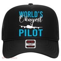 Airplane Flying Aircraft Worlds Okayest Pilot Cute Gift Hat thumb 0