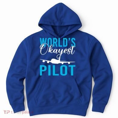 Airplane Flying Aircraft Worlds Okayest Pilot Cute Gift Hoodie