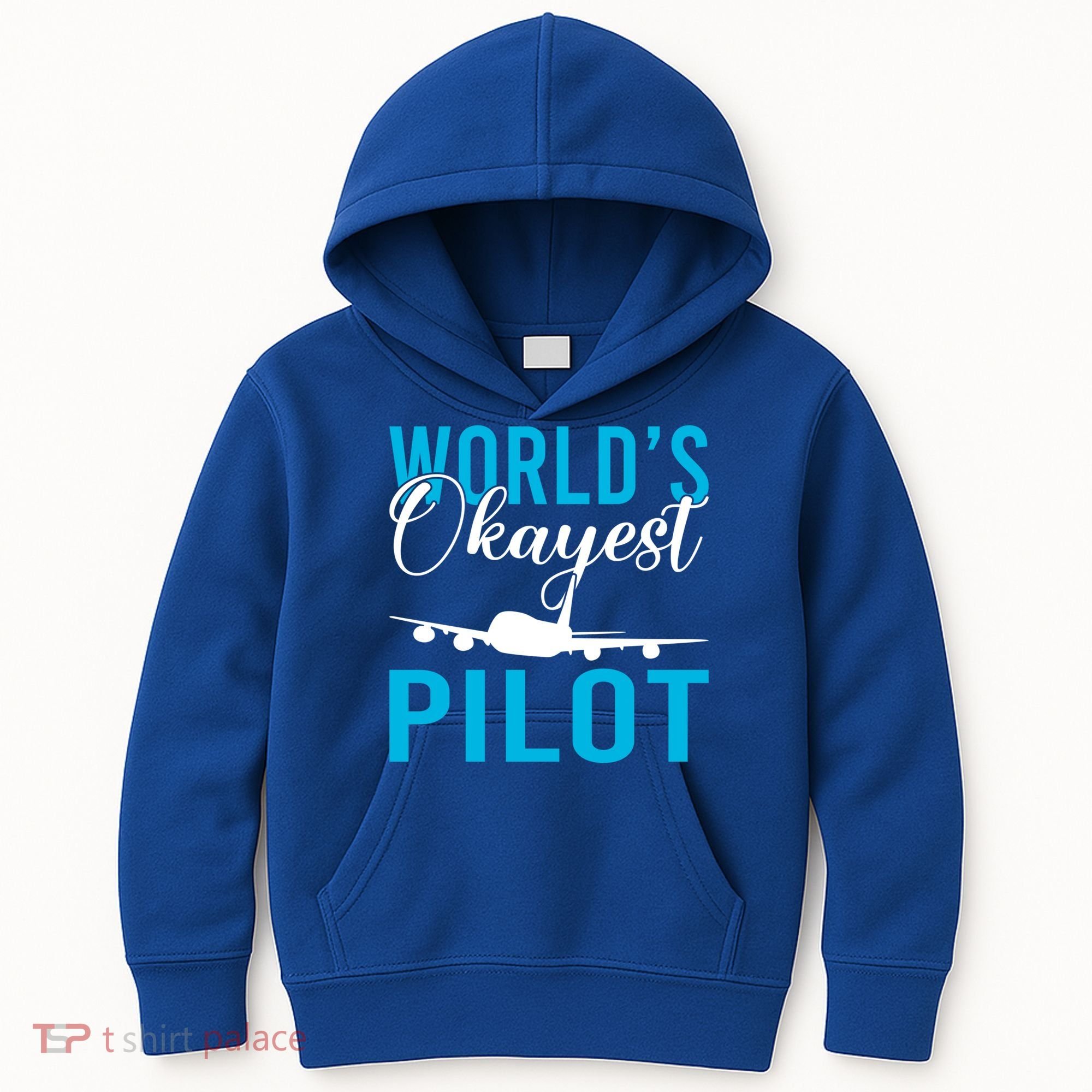 Airplane Flying Aircraft Worlds Okayest Pilot Cute Gift Kids Hoodie
