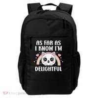 As Far As I Know Im Delightful Funny Kawaii Cat Backpack thumb 0