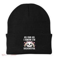 As Far As I Know Im Delightful Funny Kawaii Cat Beanie thumb 0