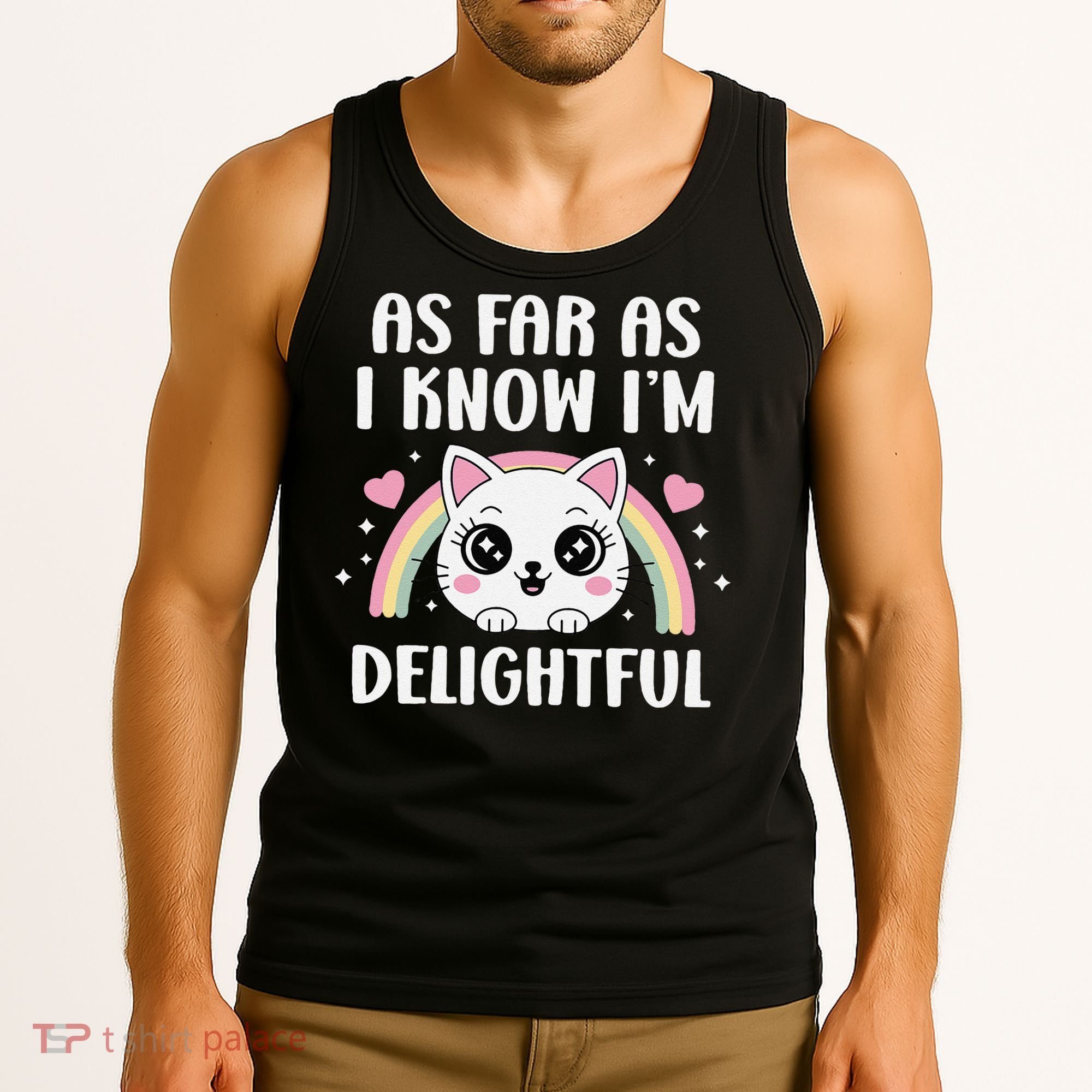 As Far As I Know Im Delightful Funny Kawaii Cat Tank Top