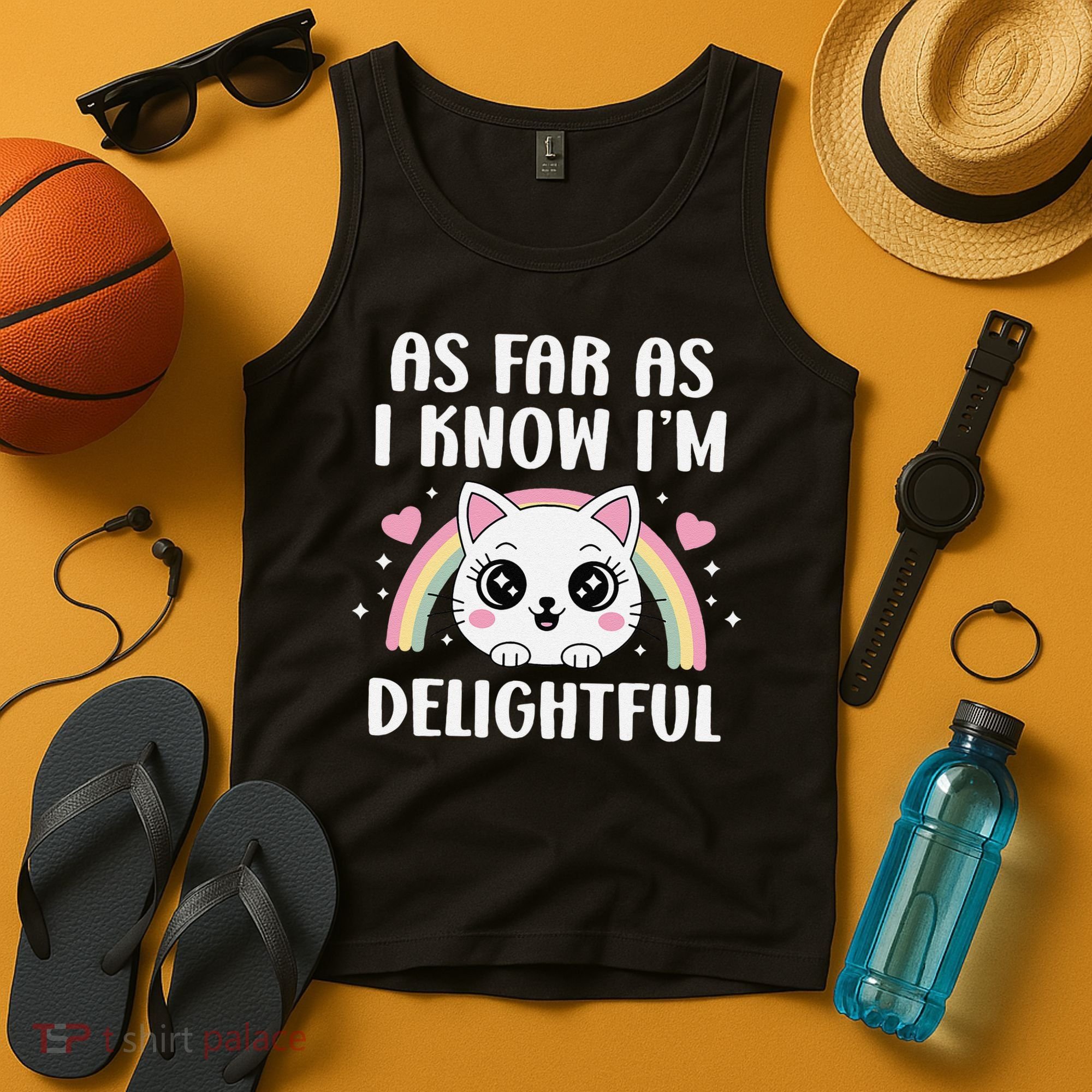 As Far As I Know Im Delightful Funny Kawaii Cat Tank Top