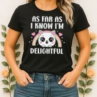 As Far As I Know Im Delightful Funny Kawaii Cat Women's T-Shirt thumb 2