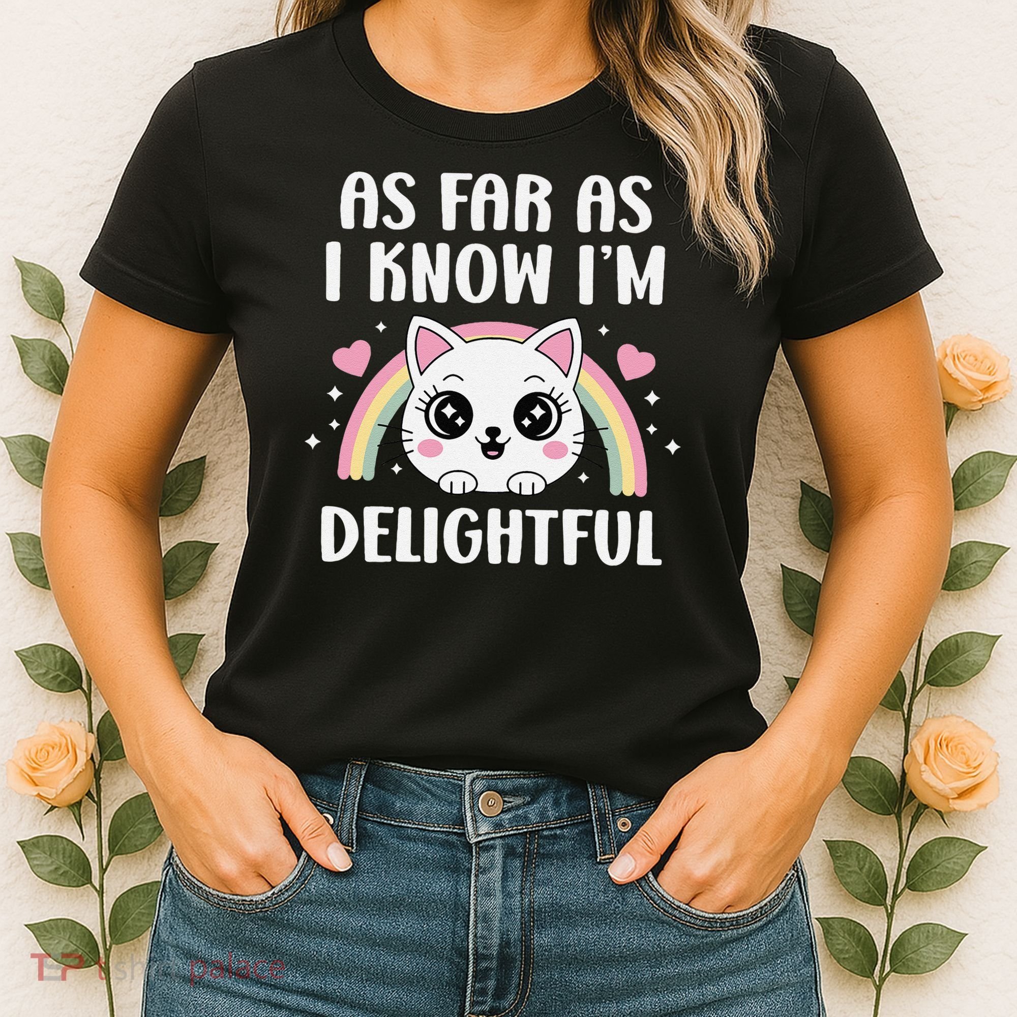 As Far As I Know Im Delightful Funny Kawaii Cat Women's T-Shirt