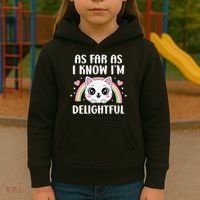 As Far As I Know Im Delightful Funny Kawaii Cat Kids Hoodie thumb 3