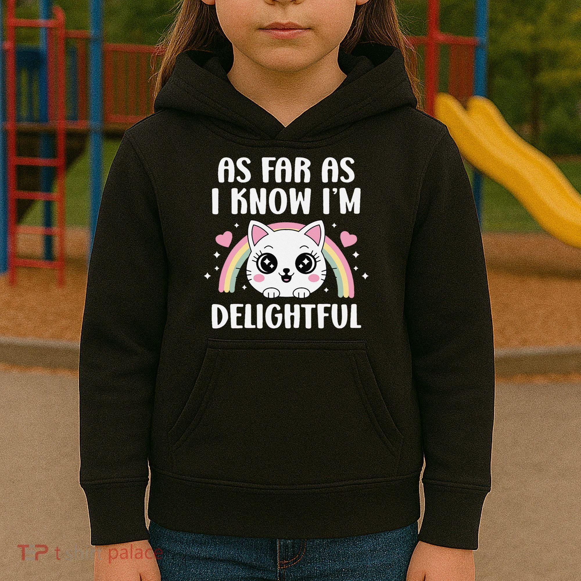 As Far As I Know Im Delightful Funny Kawaii Cat Kids Hoodie