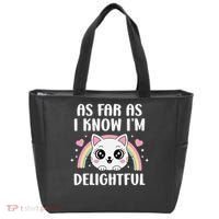 As Far As I Know Im Delightful Funny Kawaii Cat Tote Bag thumb 0