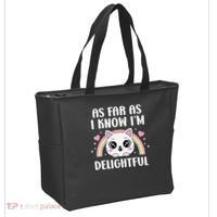 As Far As I Know Im Delightful Funny Kawaii Cat Tote Bag thumb 2