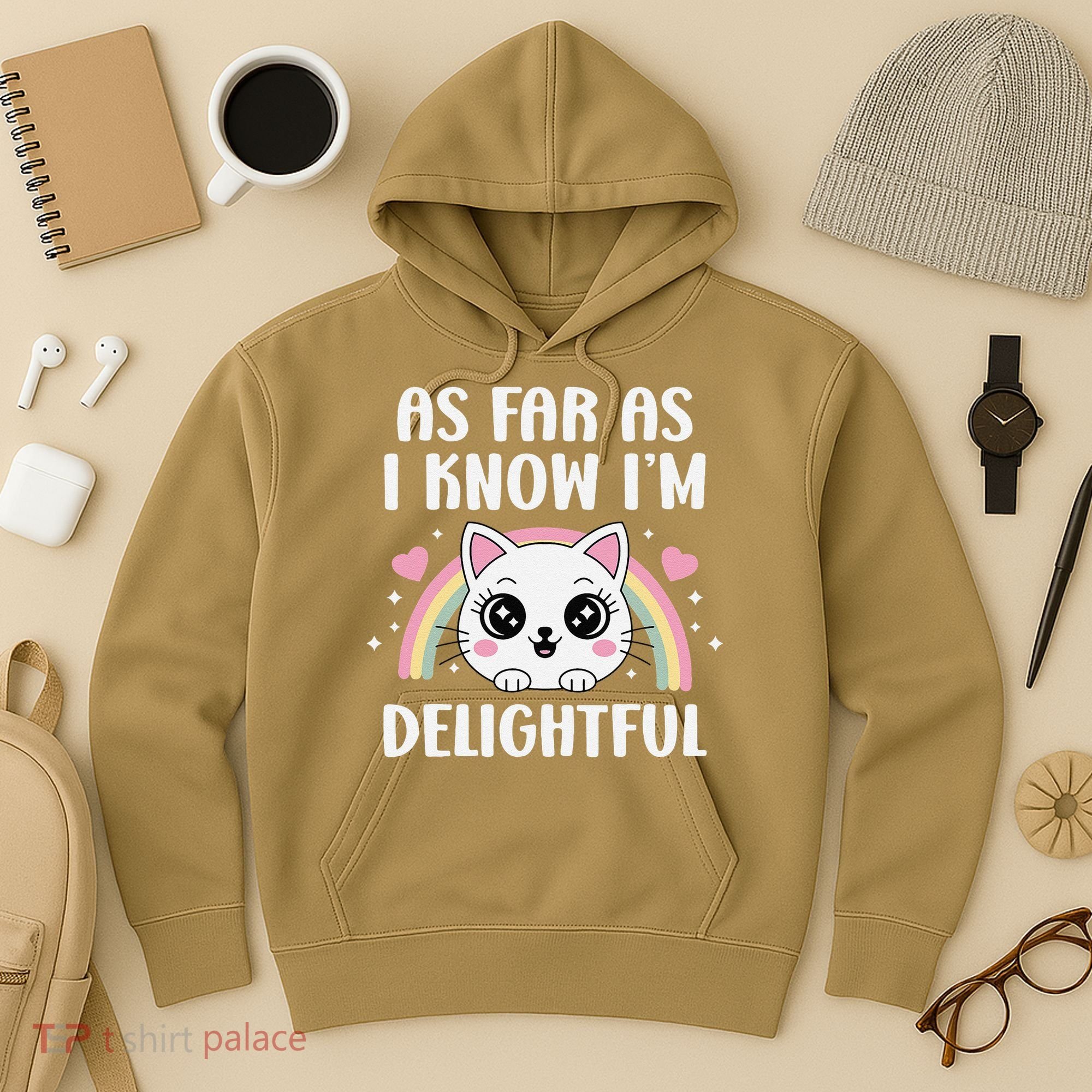 As Far As I Know Im Delightful Funny Kawaii Cat Hoodie