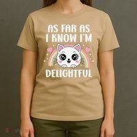 As Far As I Know Im Delightful Funny Kawaii Cat T-Shirt thumb 4