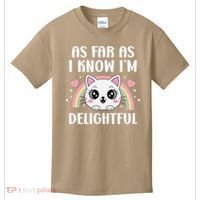 As Far As I Know Im Delightful Funny Kawaii Cat Kids T-Shirt thumb 0