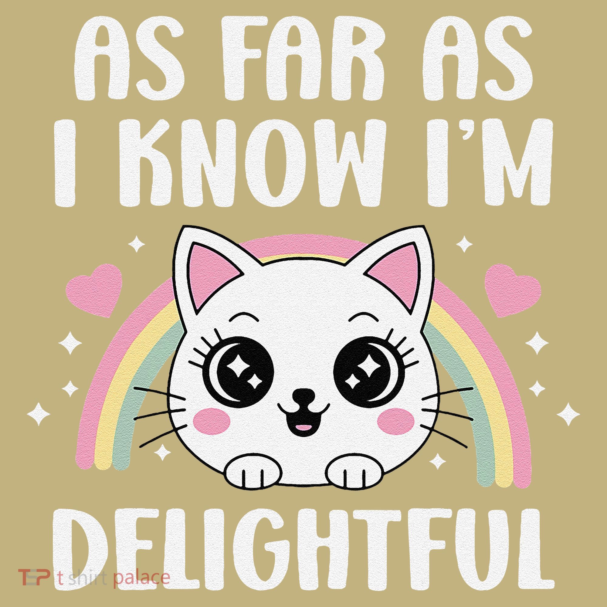 As Far As I Know Im Delightful Funny Kawaii Cat Kids T-Shirt