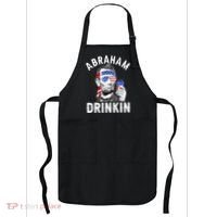 American Flag Abraham Drinking Merica Abe Lincoln Beer Lover Gift Apron thumb 0